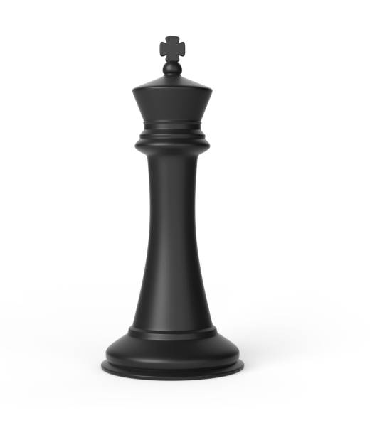 istock Black chess queen isolated on white background 1309024779