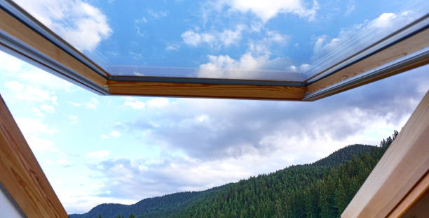 istock Roof skylight window in near plan 1309027098