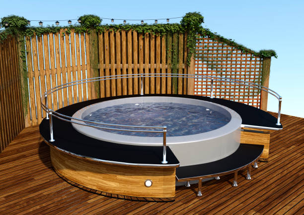 istock 3D illustration hot tub 1309027295