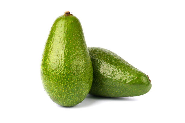 istock Ripe avocado isolated on white background close-up. 1309037326
