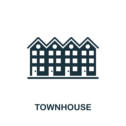 Townhouse icon vector illustration. Creative sign from buildings icons collection. Filled flat Townhouse icon for computer and mobile. Symbol, logo vector graphics.