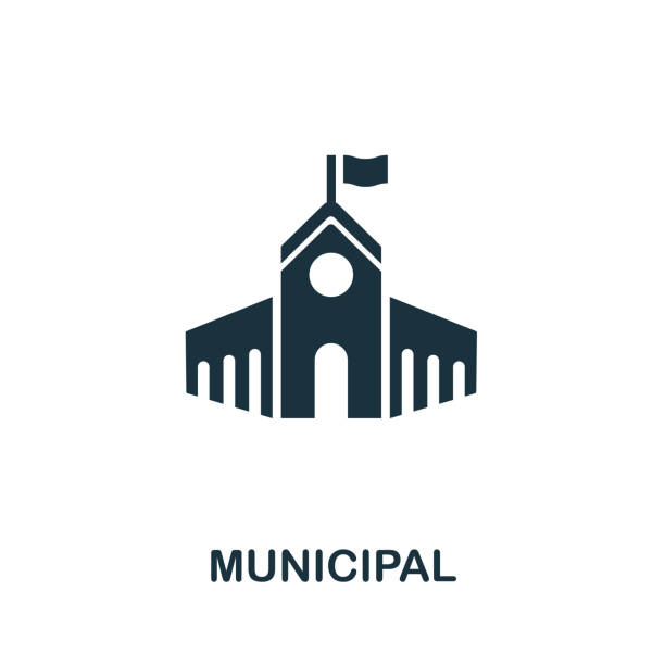 Municipal vector icon symbol. Creative sign from buildings icons collection. Filled flat Municipal icon for computer and mobile Municipal icon vector illustration. Creative sign from buildings icons collection. Filled flat Municipal icon for computer and mobile. Symbol, logo vector graphics. republic logo pic stock illustrations