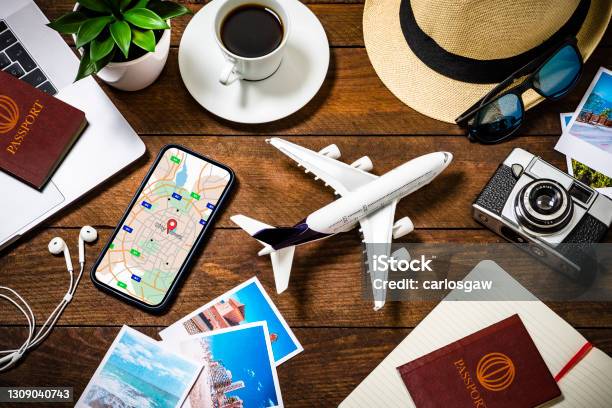 Travel Planning Background Stock Photo - Download Image Now - Travel, Journey, Travel Destinations