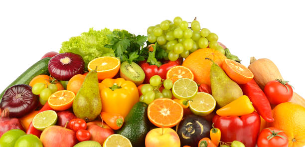 istock Collection of multi-colored fruits and vegetables 1309046287