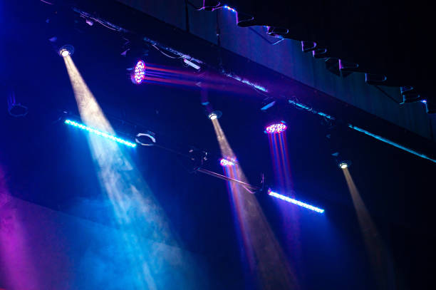 istock Multi-color light on dark stage. High quality photo. 1309049146
