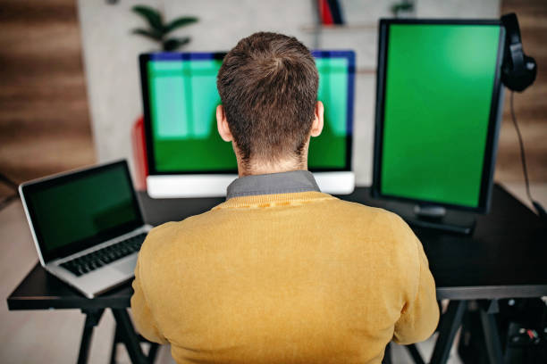 istock Male freelancer working in home 1309051139