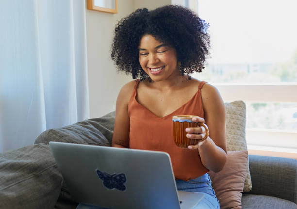istock Using her free time to just chill at home 1309051580