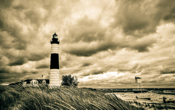 istock Dramatic Landscape Of The Big Sable Lighthouse 1309054530