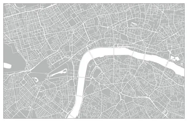 Vector illustration of London, England Vector Map