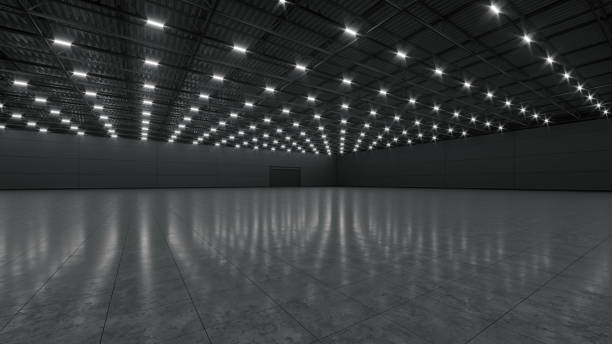 istock 3D render of empty exhibition space. backdrop for exhibitions and events. Tile floor. Marketing mock up. 1309056433