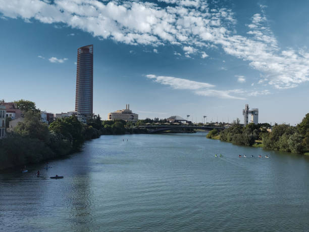 Beautiful view of the City of Seville stock photo