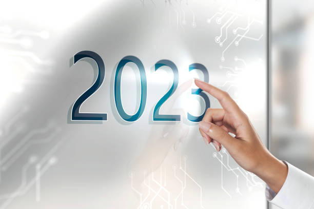 istock Business woman works on digital screen about 2023 1309061368
