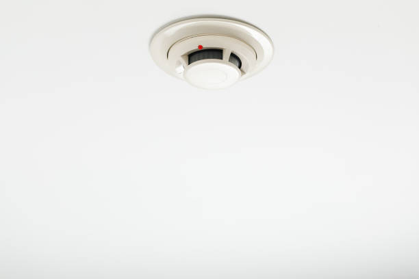 istock smoke detector of fire alarm, white background 1309061630