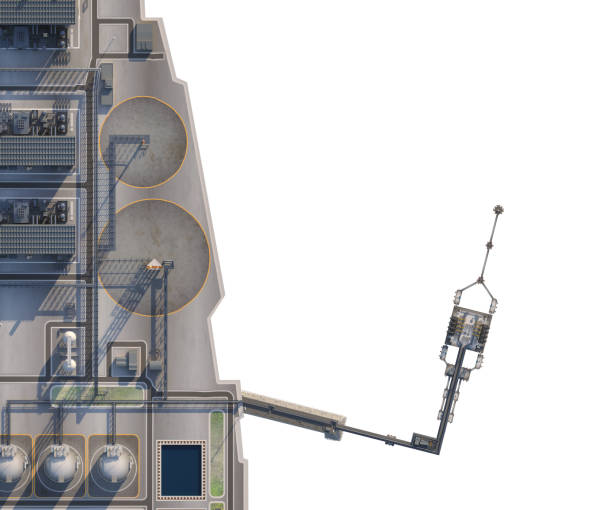 istock Seaport and LNG plant. 3d-rendering 1309064894
