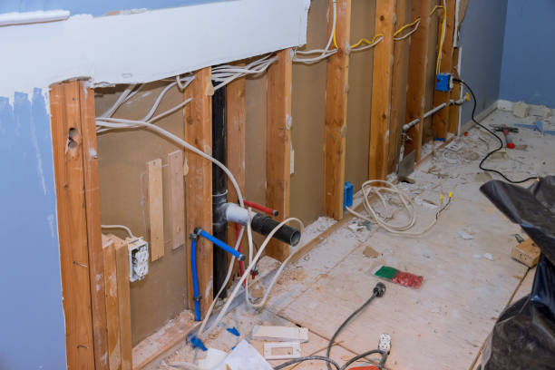 istock Kitchen remodel home improvement view with drywall demolition 1309067220