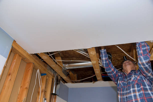 istock Ventilation pipe system in kitchen interior installation of ducts for heating system the ceiling mounted 1309067235