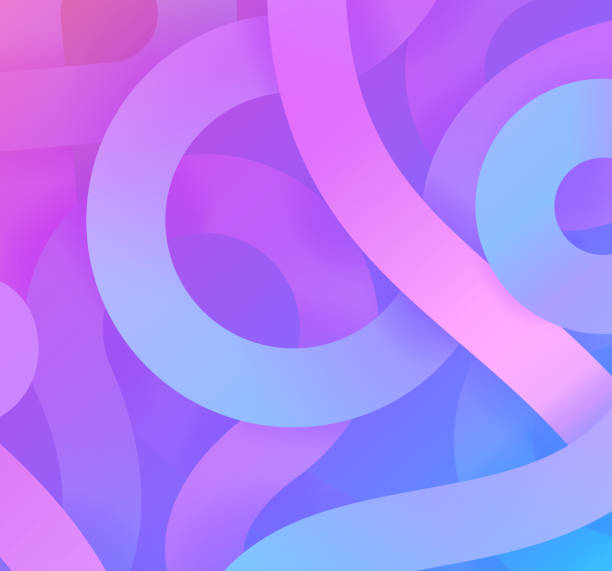ilustrações, clipart, desenhos animados e ícones de gradiente swirl abstract glow modern lines background pattern - digital composite swirl style vector