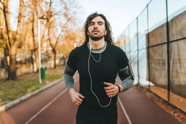 istock Running with the favorite music is so easy 1309073603
