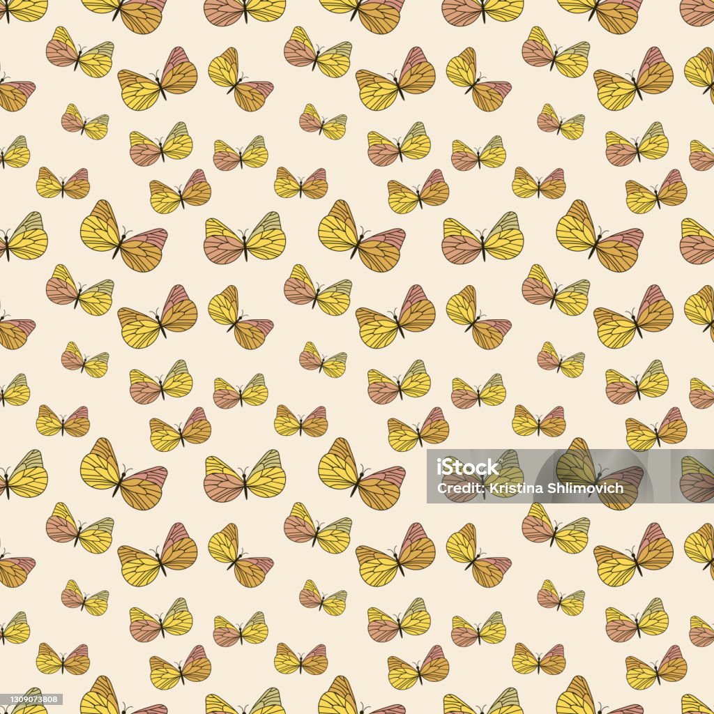 Butterfly Intimidate Pattern Butterfly Pattern Stock Illustration - Download Image Now - Abstract ...
