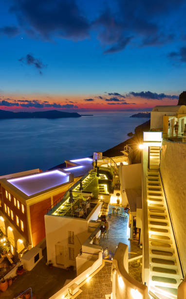 istock Santorini in Greece at night 1309074811