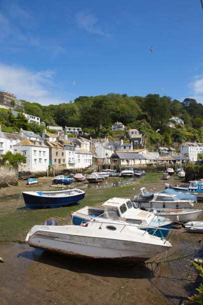 istock Boats Polperro Cornwall beautiful travel destination 1309075133
