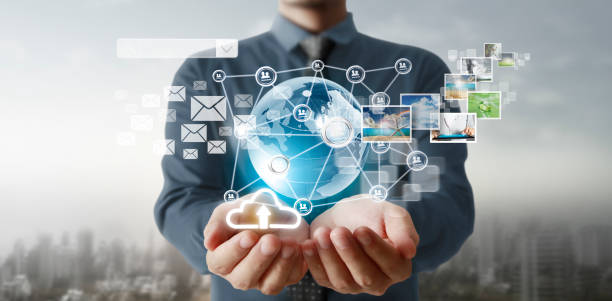 istock Technology business in the hands 1309075510