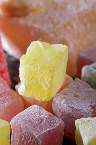 istock close-up Turkish delight on  background 1309079186