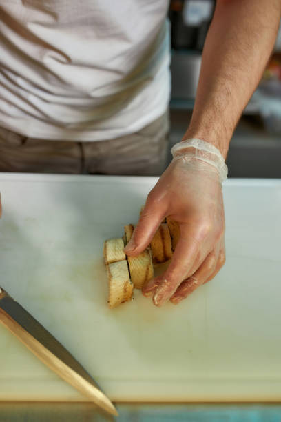 istock Chef prepares Japanese food in a restaurant 1309080316