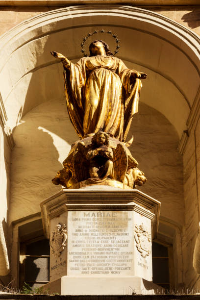 Collegiate Parish Church of St Paul's Shipwreck in Valetta, Malta Malta Valletta  May. 11, 2019: Details and of the façade of the Collegiate Parish Church of St Paul's Shipwreck knights of malta stock pictures, royalty-free photos & images