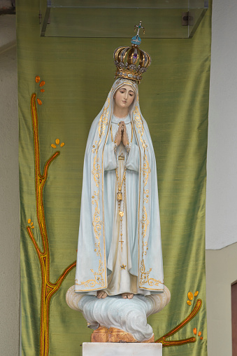 The Pilgrimage image of Our Lady of Fatima which is stored at the Apparition Chapel of the Sanctuary of Our Lady of Fatima, in Portugal