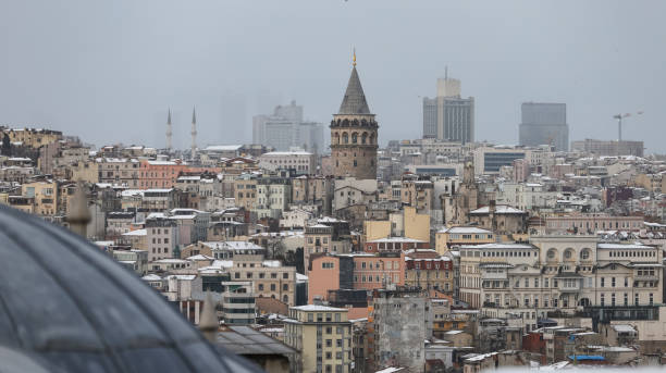 istock Galata Tower in Beyoglu District, Istanbul City, Turkey 1309086778