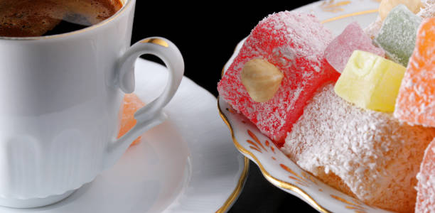 istock Turkish delight and Turkish coffee 1309086846