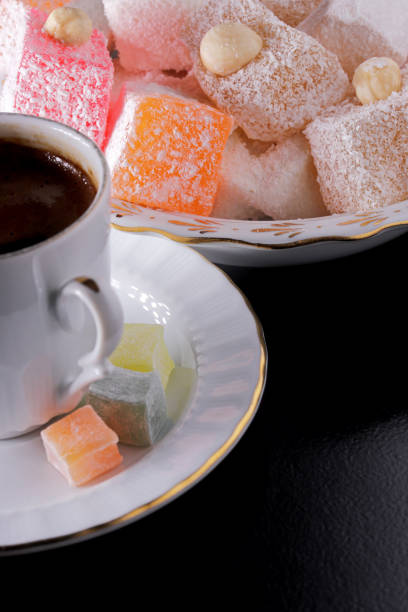 istock Turkish delight and Turkish coffee 1309087011