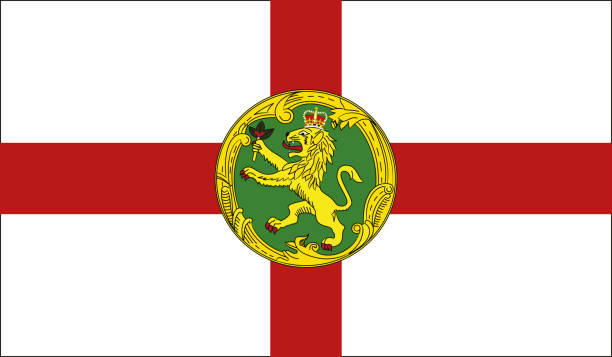 ilustrações, clipart, desenhos animados e ícones de bandeira altamente detalhada de alderney - alderney flag high detail - vetor da bandeira de alderney. eps - alderley edge