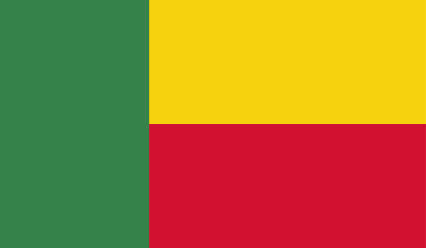 высоко детализированный флаг бенина - benin flag high detail - вектор бенинский флаг. eps, вектор - africa backgrounds canvas celebration stock illustrations