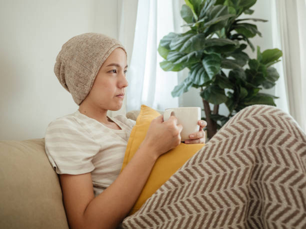 istock Woman with cancer conquering adversity 1309092299