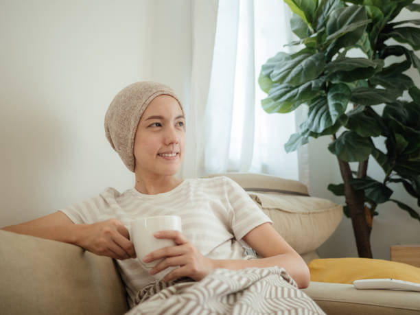 istock Female cancer patient conquering adversity 1309092301