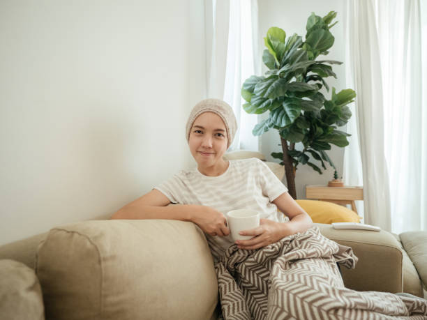 istock Female cancer patient conquering adversity 1309092322