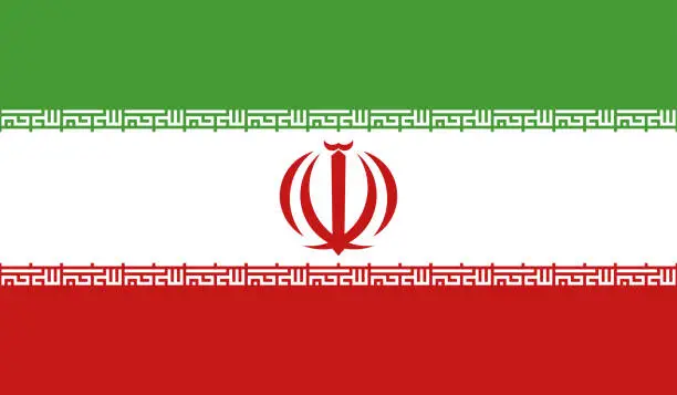 Vector illustration of Highly Detailed Flag Of Iran - Iran Flag High Detail - National flag Iran - Vector of Iran flag, EPS, Vector