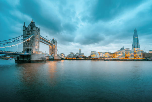 istock panorama of Tower Bridge at sunset, London, UK 1309094521