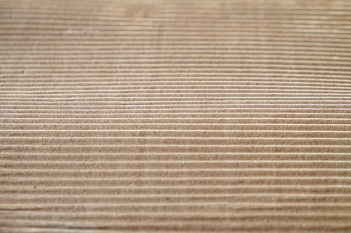 close-up of a corrugated cardboard