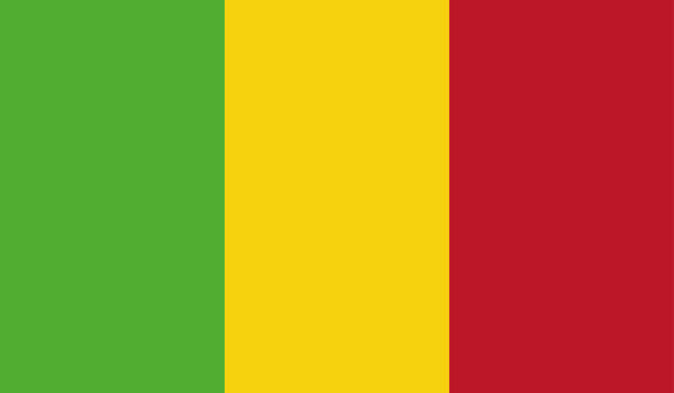 ilustrações, clipart, desenhos animados e ícones de bandeira altamente detalhada do mali - mali flag high detail - bandeira nacional mali - vetor da bandeira do mali, eps, vetor - mali