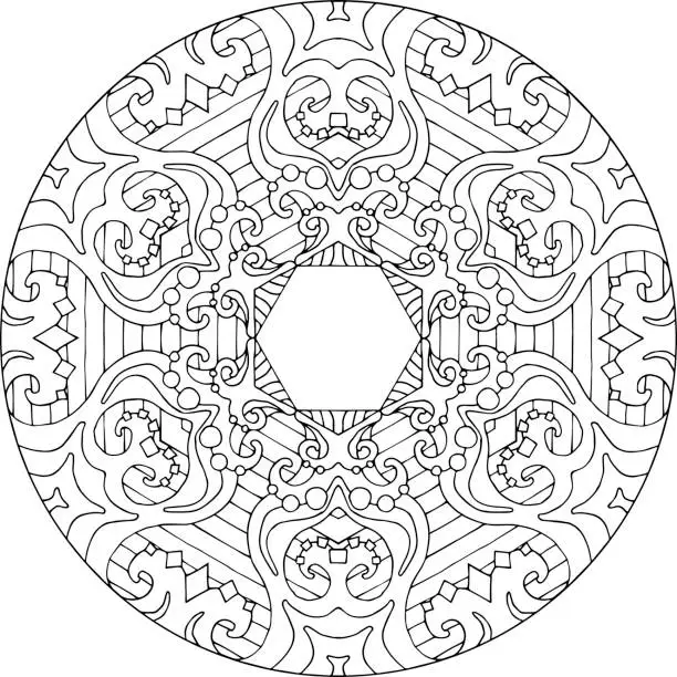 Vector illustration of Mandala Royal Rozet