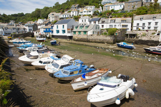 istock Boats Cornish harbour Polperro Cornwall beautiful travel destination 1309099028