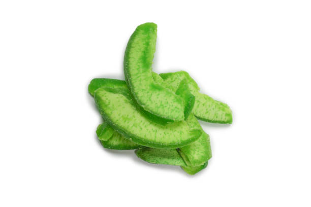 istock Slices of dried pummelo isolated on white background. 1309107127