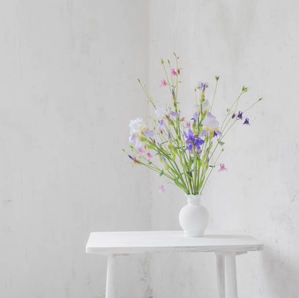 istock flowers in white vase in white vintage interior 1309108754