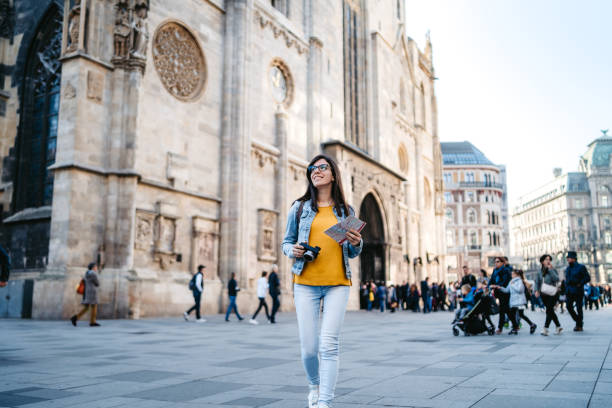 istock Tourist woman exploring Vienna 1309111718
