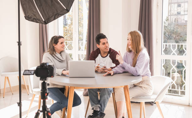 istock A group of people creating content for social media while making a video. 1309111873