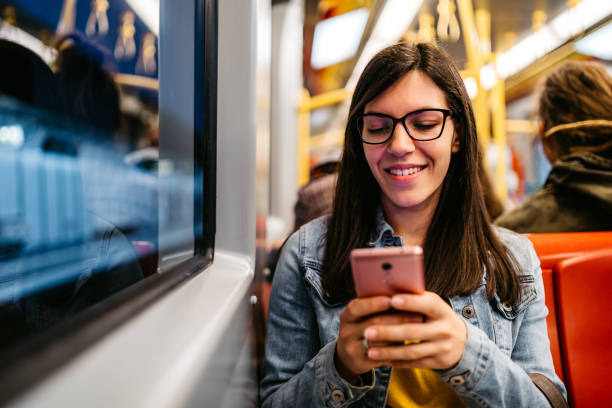 istock Commuter checking social media on phone 1309111918