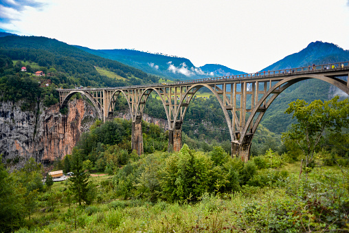 Bridge on the tara river in Montenegro.